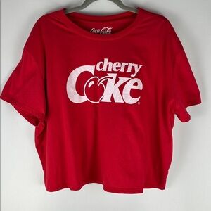 Torrid Red Cherry Coke Coca Cola Cropped T-Shirt
